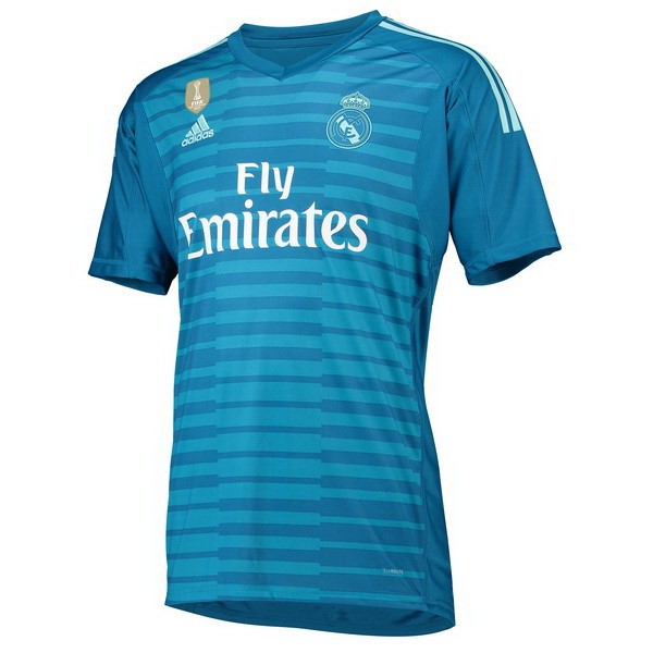 Camiseta Real Madrid Replica Segunda Ropa Portero 2018/19 Azul